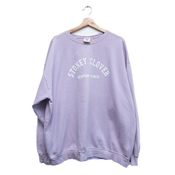 Stoney Clover Newport Beach Crewneck Sweatshirt Lavender - Picture 2 of 6